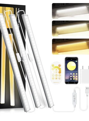 Under Cabinet Counter Thin Bright LED  Light Strip Kit, 12 Inch, Plug In, 3 Pcs - Image 1 of 4