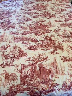 Mantel rojo Williams Sonoma French Country Toile 68"x 90” hecho en Italia usado en excelente estado Foto 1 de 4