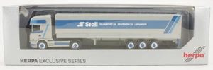 Scania Sattelzug Pritsche/Plane "Stoll Transport AG" Herpa 1:87 H0 OVP [ME2-A6] - Picture 1 of 3