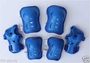 Kinder Roller Blading Handgelenk Ellbogen Knieschützer Klingen Schutz in BlUE - Bild 1 von 1