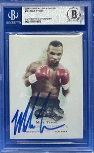 2006 Mike Tyson Autographed Topps Allen & Ginter Card Beckett Slab BAS Auto - Picture 1 of 3