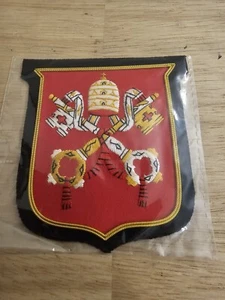 Christian Catholic Pope Papacy Church Rome Vatican Italy Knights Heraldry Patch - Picture 1 of 3