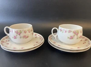 6 Pc Set- M Z Austria Bread Plates Dessert Dishes Saucers & Cups **Vintage** - Picture 1 of 12