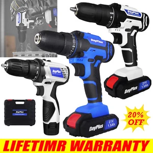 Cordless Drill Driver Kit Electric Screwdriver Driver Tool with LED Work Light - Picture 1 of 30