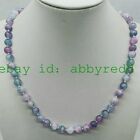 Delicate 8mm Multicolor Kunzite Round Gemstone Beads Necklace 18-36 Inches