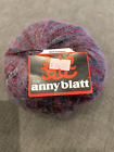 Anny Blatt "Granit" ?1- 50 Gm Ball Of Purple Red Grey 51% Wool 49% Mohair Yarn