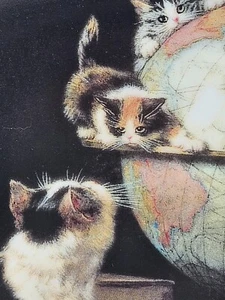 Signiert/datiert 1993 LE Henriette Ronner Feline Fancy #1 "Globetrotters" Neu in OVP mit Echtheitszertifikat - Bild 1 von 10