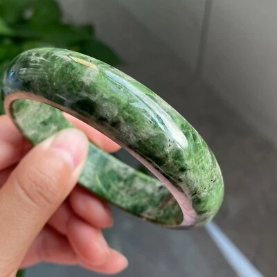 60.3mm Natural Green Diopside Crystal Quartz Bangle AAAA 3 - Image 1 of 4