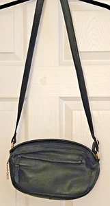 Brio! Soft Leather Shoulder Bag Black Handbag Zip Closure Multi Pockets Vintage. - Picture 1 of 9