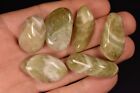 6 *PRASIOLITE* Tumbled Stones 41.6g Green Amethyst Chevron Healing Crystals