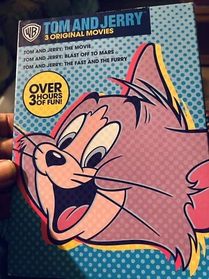 3 Tom and Jerry movies Mint DVD 3-disc set Movie, Blast Off Mars, Fast and Furry - Image 1 of 2