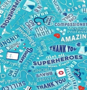 Estampado de algodón MEDICAL HEROES de TIMELESS TREASURES BTY - Imagen 1 de 1