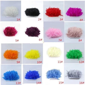 10 Yards/Stück Kerzen Borten/Fransen Federn zum Aufnähen Mehrfarbig - Bild 1 von 11