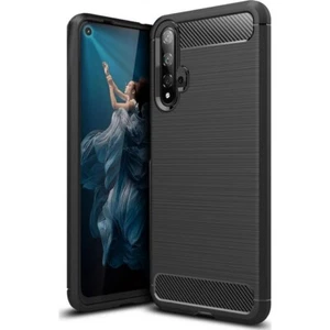 Maxy B-case Custodia Tpu Cover Case Effect Metal Carbon Nero Per Huawei Nova 5t - Foto 1 di 6