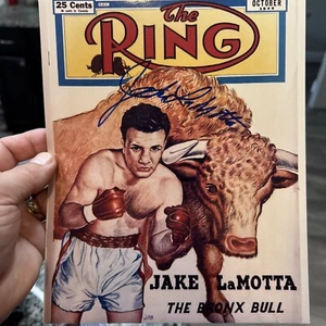 JAKE LAMOTTA THE RAGING BULL Autogramm, BOXING 8X10, Across The Bull Auto 🔥 - Bild 1 von 4