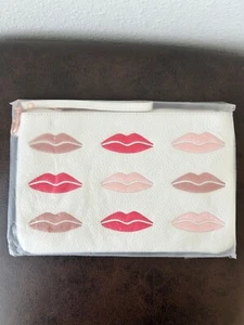 BeautyBio Makeup CASE  Cosmetic BAG Lips Faux Leather NIP - Picture 1 of 2
