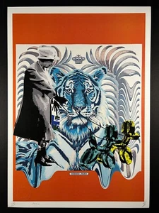 DEATH NYC 45x32cm Ltd Ed Signed Graffiti Pop Art Print "Queen Hermes Dogs" - Picture 1 of 5