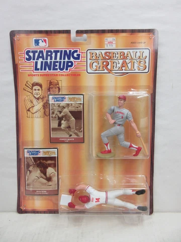 1989 Kenner Starting Lineup Baseball Greats Figurines Johnny Bench Pete Rose Cover