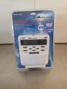 Weather Radio Alert MIDLAND - All Hazard Alert Weather Radio WR-100C Brand New - Picture 1 of 5