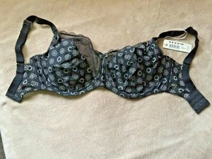 Freya 32N Black Faye Plunge Underwire Bra Ultra-Sheer Lace Style 4202 NWT - Picture 1 of 4