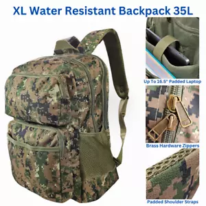 Extra Large Travel Backpack Rucksack Camping Laptop Hiking School Book Bag 35L - Picture 1 of 11