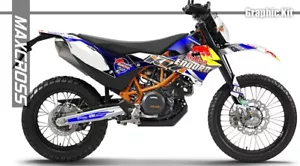 MAXCROSS GRAPHICS KIT FOR LC4 690 ENDURO SMC DECALS STICKERS FULL NH1 - Foto 1 di 5