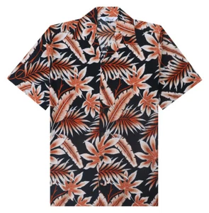 Hawaiianische Hemden für Herren Aloha Freizeit Button Down Kreuzfahrt Strandkleidung kurzärmelig - Bild 1 von 31