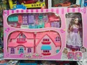 Baby Girls light and sound big doll house for kids - happy family doll house - Picture 1 of 3