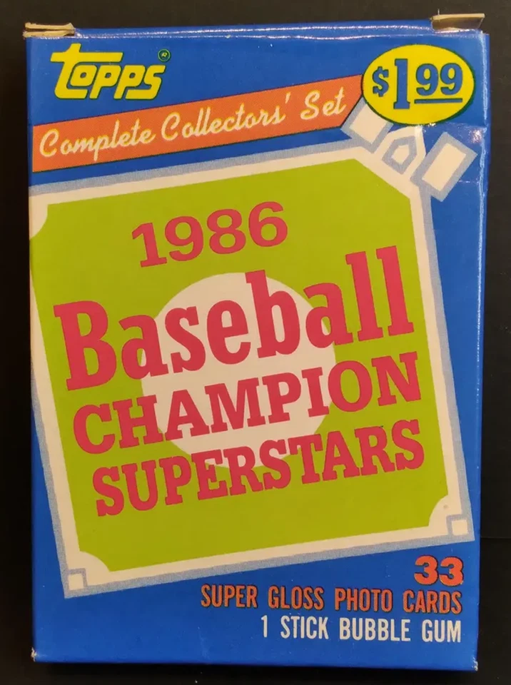 1986 Topps Woolworth Baseball Champion Superstars Complete Set NIB 33 Cards - Image 1 of 4