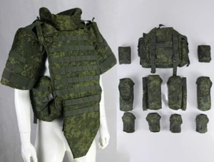 Gilet tattico russo 6B45 armatura corpo armatura AK sparatutto molle set sub-bag cuscinetti all'uncinetto - Foto 1 di 18