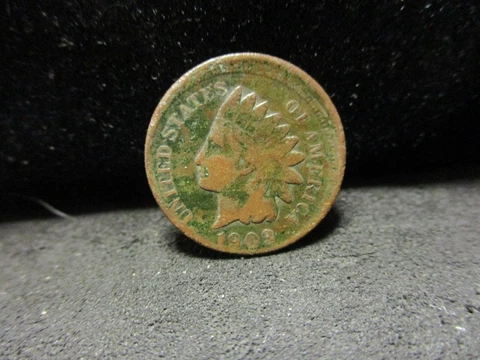 1903 Indian Head Cent - Error! Off Center! Broken Collar!     ENN COINS Cover