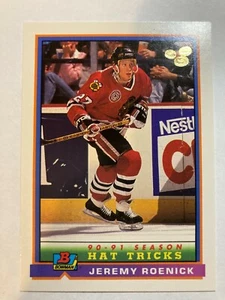 1991-92 Bowman Hat Tricks - JEREMY ROENICK #386 Chicago Blackhawks Insert - Picture 1 of 1