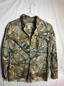 Vintage Camo Button Up Shirt Men’s Large 3D Fusion Outfitters Ridge Hunting - Picture 1 of 2