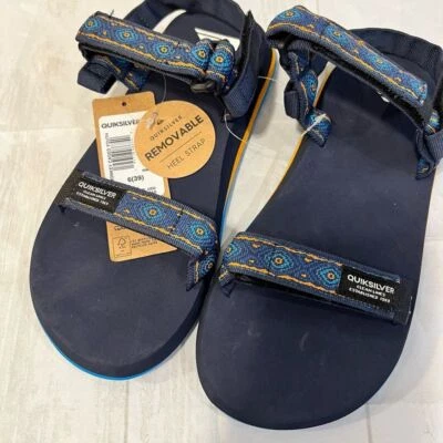 Sandalias Quiksilver Juveniles Talla 6 Correa de Tacón Extraíble Nuevas Azul para Niño Foto 1 de 4