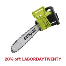Sun Joe 24V-X2-CS16-CT 48-Volt iON+ Cordless Chainsaw | 16-Inch | Tool Only