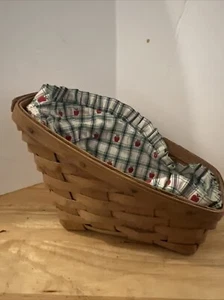 Vintage Longaberger Sleigh Fruit Basket With Liner - Picture 1 of 8
