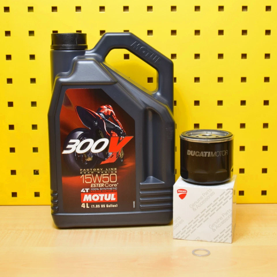 Ölwechsel-Set Öl Original Ölfilter Motul 300V 15w50 für: Ducati 1098 / 1198 - Bild 1 von 1