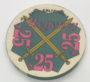 25 $ Regency Casino Chip - Bell, California - 1981 - Keramik veraltet - Bild 1 von 4