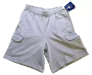 Champion Fleece Cargo Shorts Powerblend Pockets Elastic Waist - Grey - Size: S - Picture 1 of 12