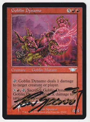 Shadow Signed FOIL Goblin Dynamo MP Legions Artist Ron Spencer 2003 MTG Magic! - Image 1 of 2