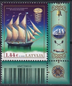 Latvia 2022 Transport, Ships, Sailing Ship Eufrosine MNH** - Picture 1 of 1