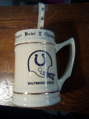 NFL SUPER BOWL V CHAMPIONS BALTIMORE COLTS MUG/STEIN Cover