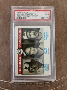 1979 Topps #701 Baltimore Orioles Prospects - PSA 9 Mint Corey/Flinn/Stewart - Picture 1 of 2