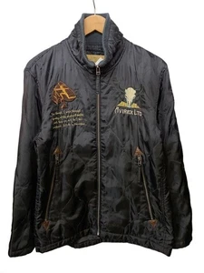 AVIREX Quilt Army Jacket L Polyester BLK Plain 6112059 - Picture 1 of 5