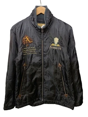 AVIREX Quilt Army Jacket L Polyester BLK Plain 6112059 - Image 1 of 4