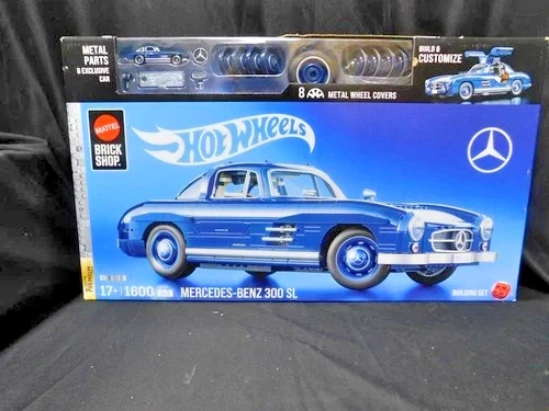 Mattel Brick Shop Hot Wheels - Mercedes-Benz 300 SL - 1600 Pieces - In Stock - Image 1 of 1