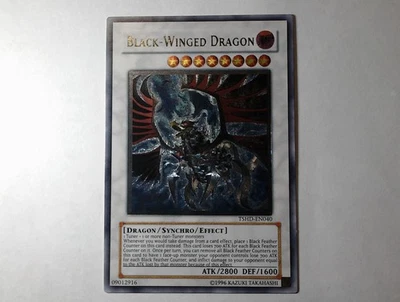 Yugioh SCHWARZ GEFLÜGELTER DRACHE , tshd-en040 Ultimate Rare englisch Near Mint  - Bild 1 von 4