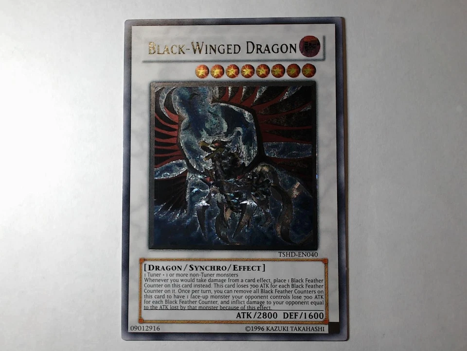 Yugioh SCHWARZ GEFLÜGELTER DRACHE , tshd-en040 Ultimate Rare englisch Near Mint  - Bild 1 von 4