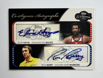 2008 Topps Co-Signers Elvin Hayes & Rick Barry Auto 57/240 AR138 - Image 1 of 2
