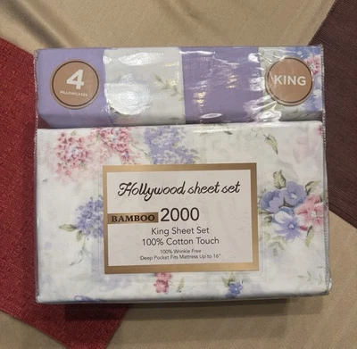 Nuevo Juego de Sábanas Colección Bambú Hotel King Size 6 piezas Bambú 2000 Multicolor Foto 1 de 2